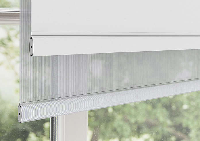 Rimini (Blackout), White & Illusion Pure - Double Roller Blind - Image 4